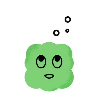 personnage vert en pleine refléxion