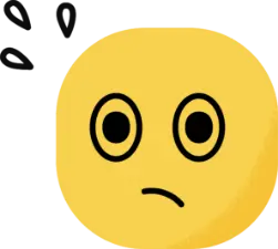 personnage jaune avec un air surpris et consterné